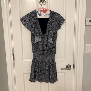 Navy blue ruffle dress